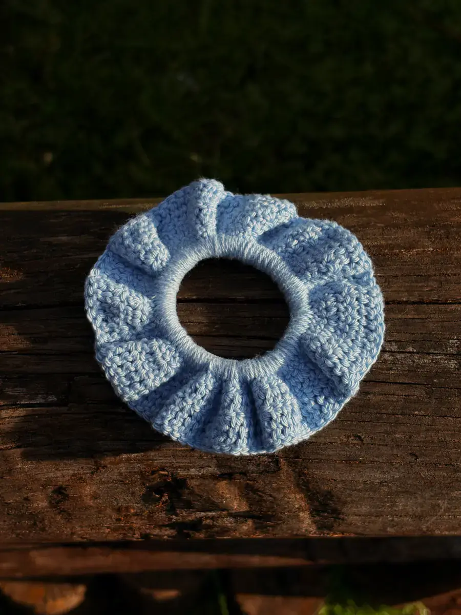 Scrunchie celeste